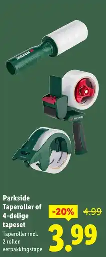 Lidl Parkside Taperoller of 4-delige tapeset aanbieding