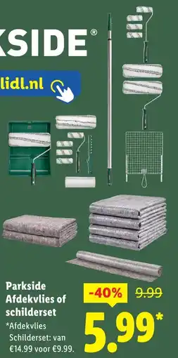 Lidl Parkside Afdekvlies of schilderset aanbieding