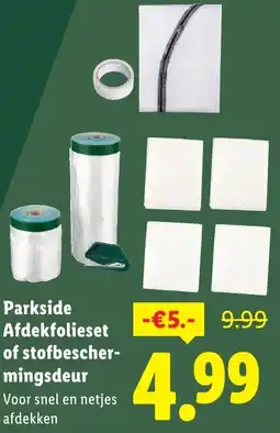 Lidl Parkside Afdekfolie Set of stofbeschermingsdeur aanbieding