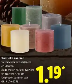 Lidl Rustieke kaarsen aanbieding