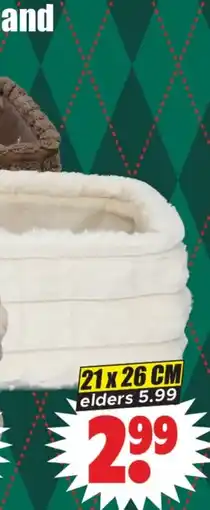 Dirk Fake fur of teddy opbergmand aanbieding