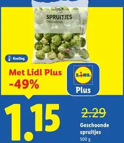 Lidl Geschoonde spruitjes aanbieding