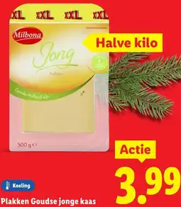 Lidl Plakken Goudse jonge kaas aanbieding