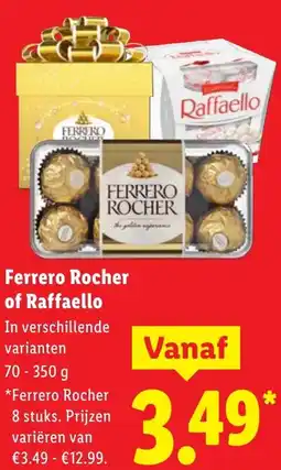 Lidl Ferrero Rocher of Raffaello aanbieding