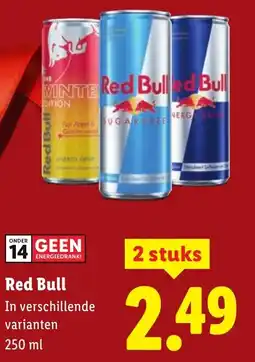 Lidl Red Bull aanbieding