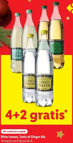 Lidl Bitter lemon, Tonic of Ginger Ale aanbieding
