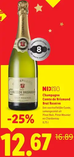 Lidl Champagne Comte de Brismand Brut Reserve aanbieding
