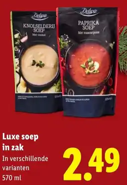 Lidl Luxe soep in zak aanbieding