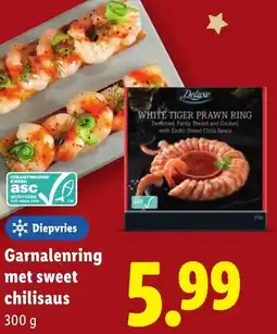Lidl Garnalenring met sweet chilisaus aanbieding