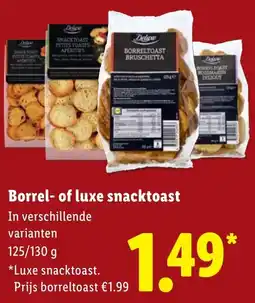 Lidl Borrel of luxe snacktoast aanbieding