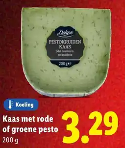 Lidl Kaas met rode of groene pesto aanbieding