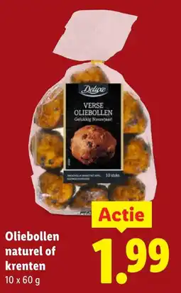 Lidl Oliebollen naturel of krenten aanbieding