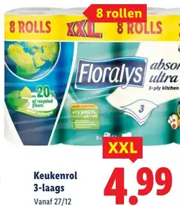 Lidl Keukenrol 3-laags aanbieding