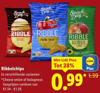Lidl Ribbelchips aanbieding