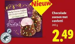 Lidl Chocolade zoenen met confetti aanbieding