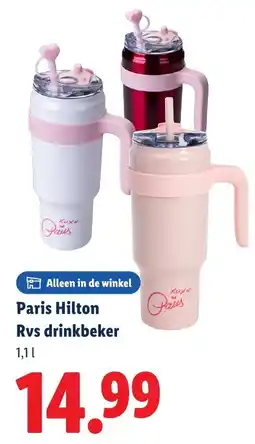 Lidl Paris Hilton Rvs drinkbeker aanbieding