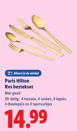 Lidl Paris Hilton Rvs bestekset aanbieding