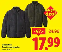 Lidl Esmara Men Gewatteerde herenjas aanbieding