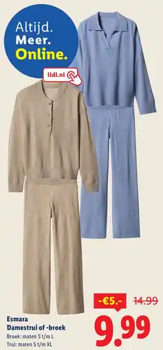 Lidl Esmara Damestrui of broek aanbieding