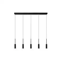 Praxis Lucide hanglamp Tubule zwart 5x7W aanbieding