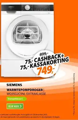 Expert Siemens WQ35G2C9NL extraKlasse aanbieding