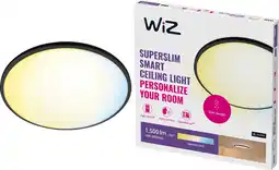Coolblue WiZ Plafondlamp SuperSlim - alle tinten wit licht - zwart aanbieding