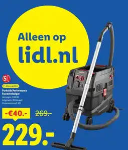 Lidl Parkside Performance Bouwstofzuiger aanbieding