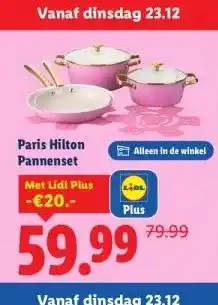 Lidl Paris Hilton Pannenset aanbieding