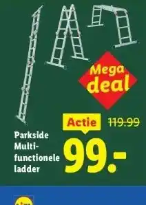 Lidl Parkside Multi- functionele ladder aanbieding