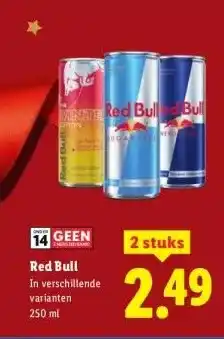 Lidl Red Bull aanbieding