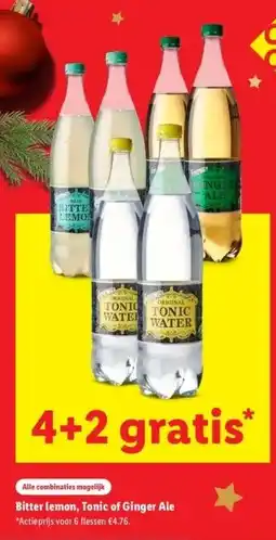 Lidl Bitter lemon, Tonic of Ginger Ale aanbieding
