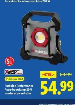 Lidl Parkside Performance Accu-bouwlamp aanbieding