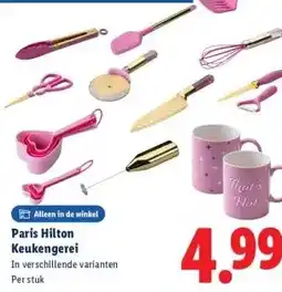 Lidl Paris Hilton Keukengerei aanbieding