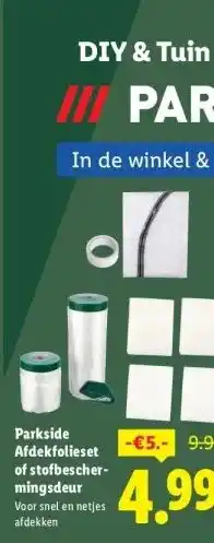 Lidl Parkside Afdekfolieset of stofbescher- mingsdeur aanbieding