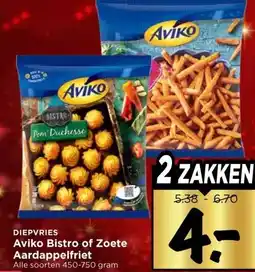 Vomar Voordeelmarkt DIEPVRIES Aviko Bistro of Zoete Aardappelfriet aanbieding