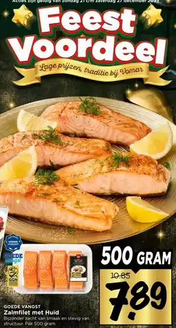 Vomar Voordeelmarkt GOEDE VANGST Zalmfilet met Huid aanbieding