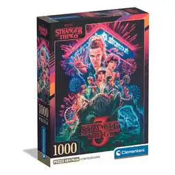 Intertoys Clementoni puzzel Stranger Things S3 - 1000 stukjes aanbieding