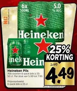 Vomar Voordeelmarkt Heineken Pils aanbieding