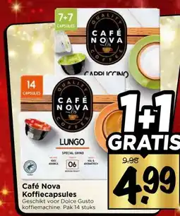Vomar Voordeelmarkt Café Nova Koffiecapsules aanbieding