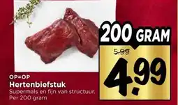 Vomar Voordeelmarkt Hertenbiefstuk aanbieding