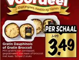 Vomar Voordeelmarkt Gratin Dauphinois of Gratin Broccoli aanbieding