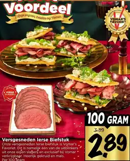 Vomar Voordeelmarkt Versgesneden lerse Biefstuk aanbieding