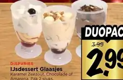 Vomar Voordeelmarkt IJsdessert Glaasjes aanbieding