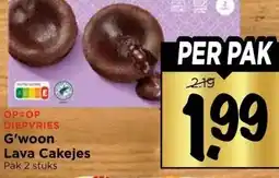 Vomar Voordeelmarkt DIEPVRIES G'woon Lava Cakejes aanbieding