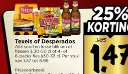 Vomar Voordeelmarkt Texels of Desperados aanbieding