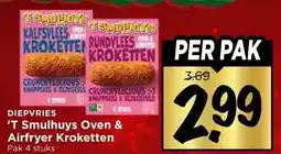 Vomar Voordeelmarkt DIEPVRIES'T Smulhuys Oven & Airfryer Kroketten aanbieding