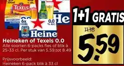 Vomar Voordeelmarkt Heineken of Texels 0.0 aanbieding