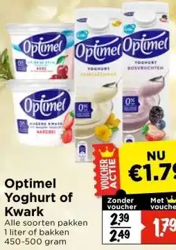 Vomar Voordeelmarkt Optimel Yoghurt of Kwark aanbieding