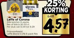 Vomar Voordeelmarkt Leffe of Corona aanbieding
