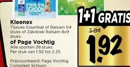 Vomar Voordeelmarkt Kleenex , of Page Vochtig aanbieding